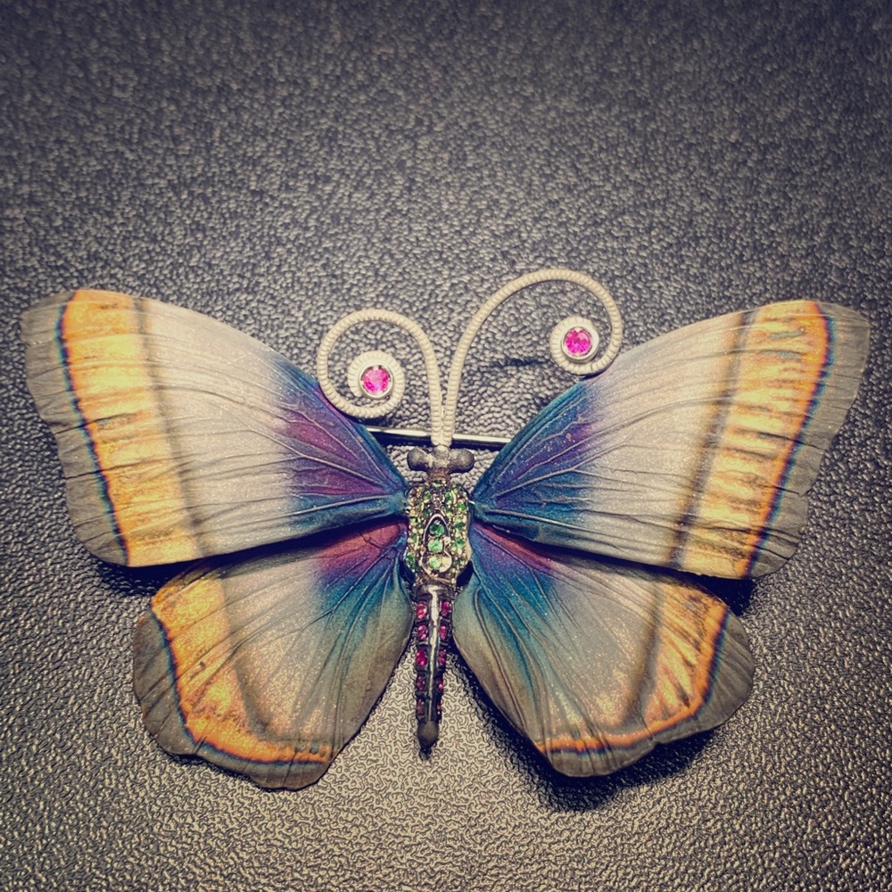 Butterfly brooch made in Italy 925 silver